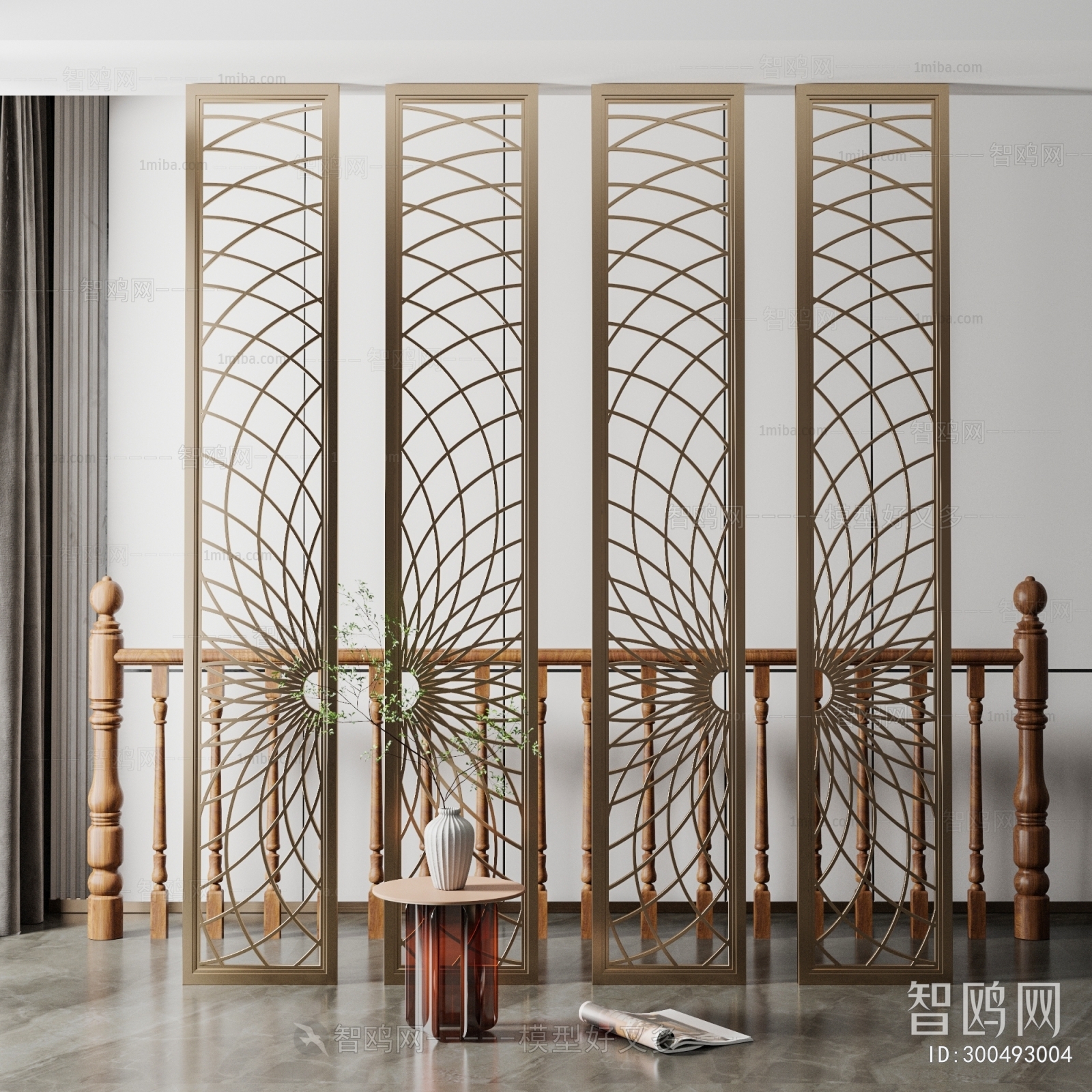 Simple European Style Metal Screen Partition
