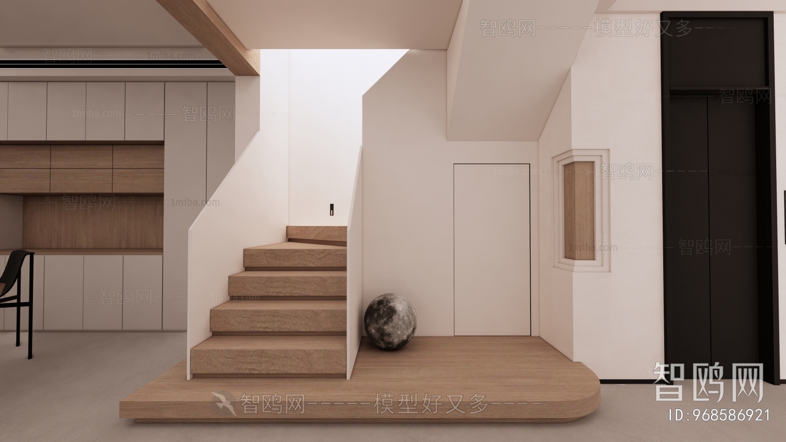Wabi-sabi Style Stairwell