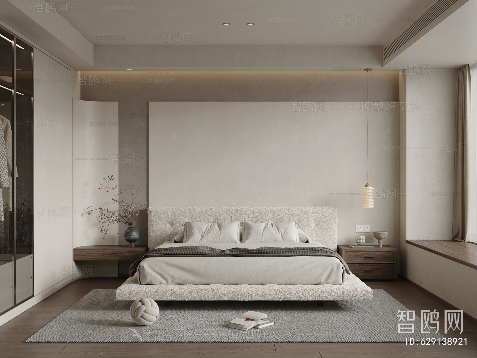 Modern Wabi-sabi Style Bedroom