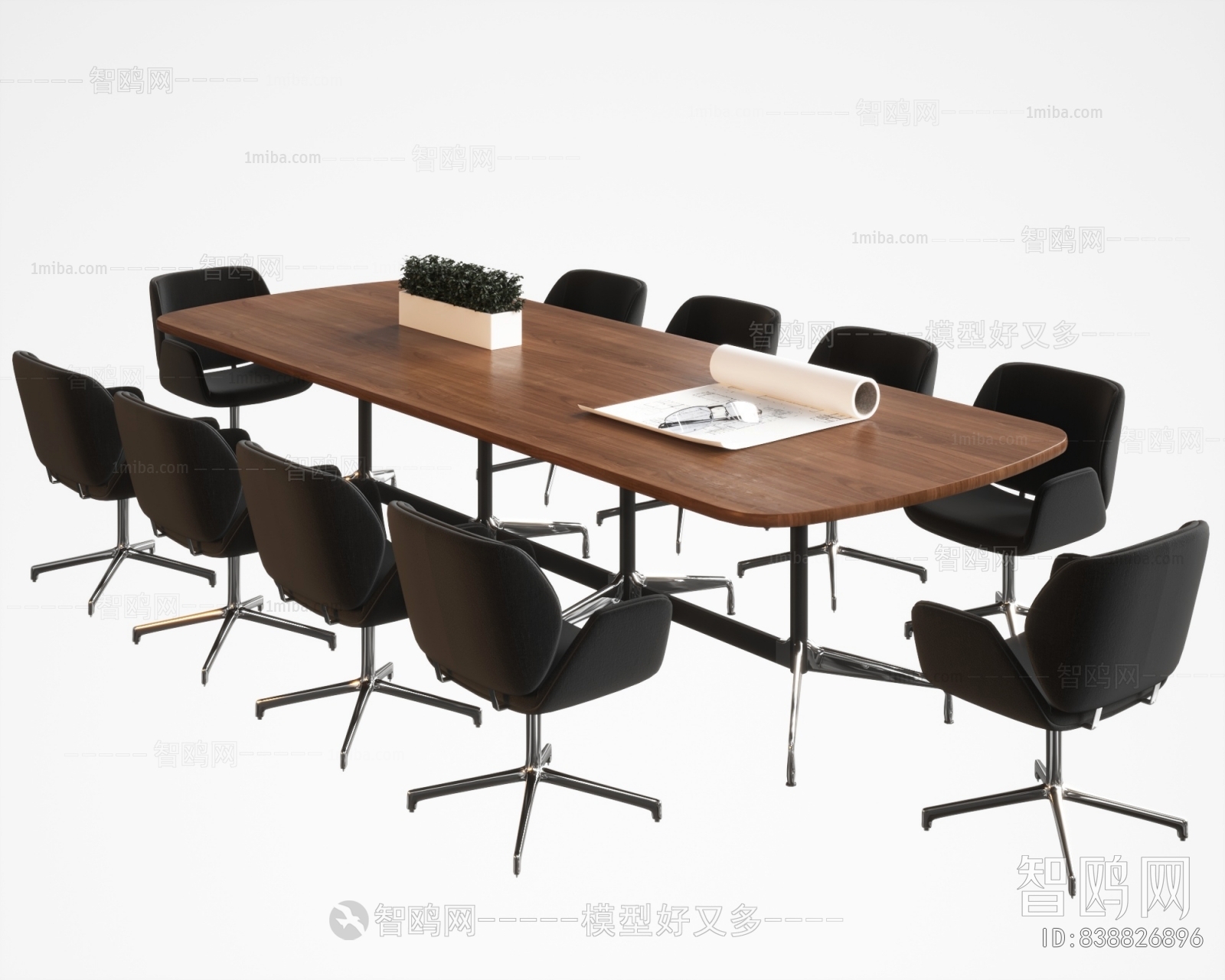 现代会议室桌椅组合