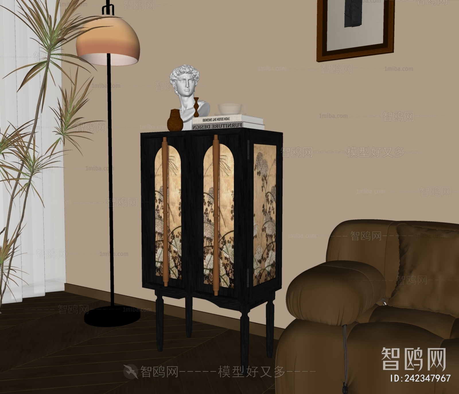 Modern Wabi-sabi Style Decorative Cabinet