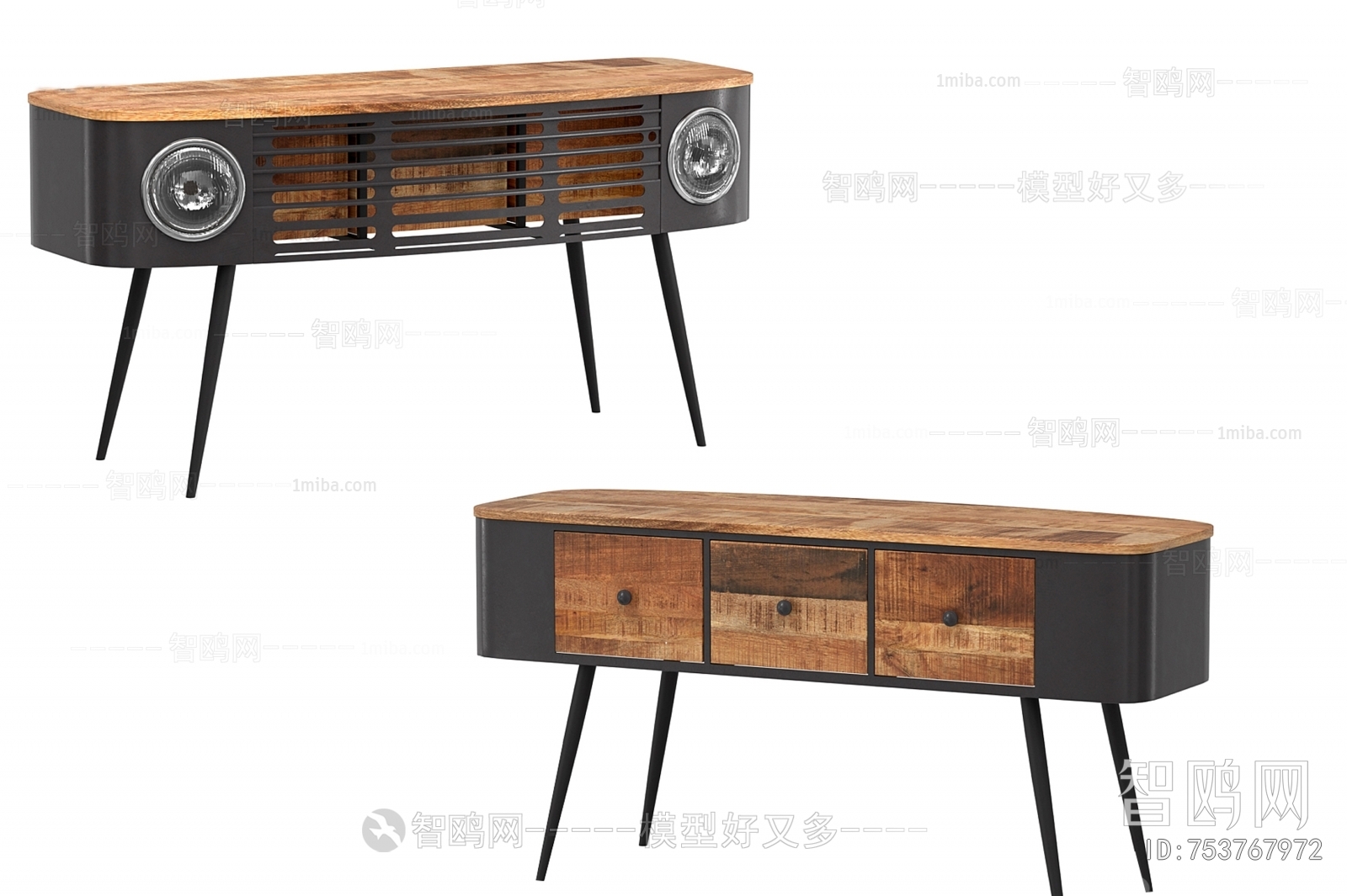 Nordic Style Industrial Style TV Cabinet