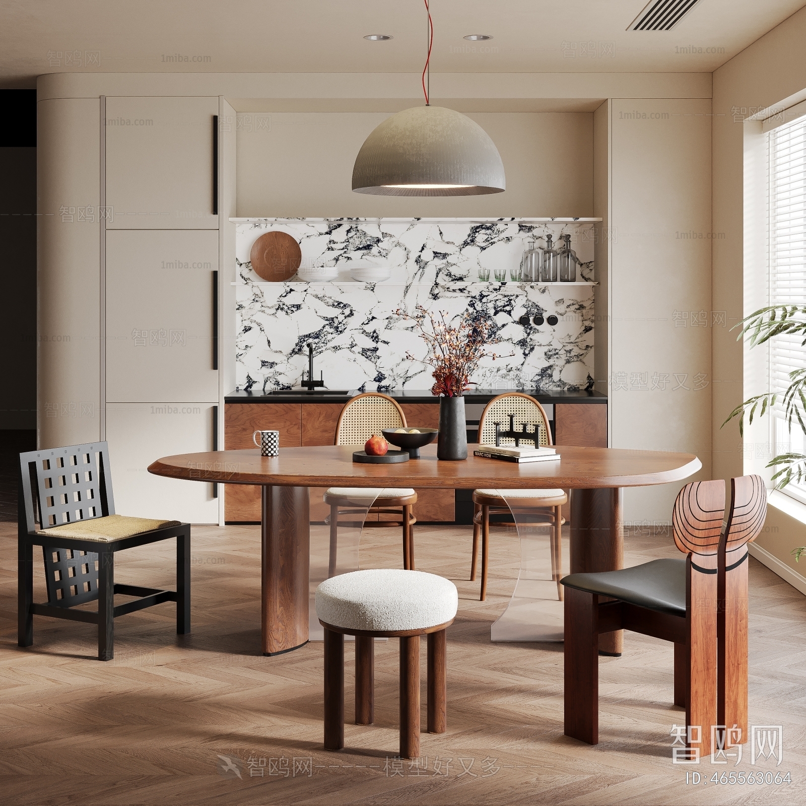 Wabi-sabi Style Dining Room