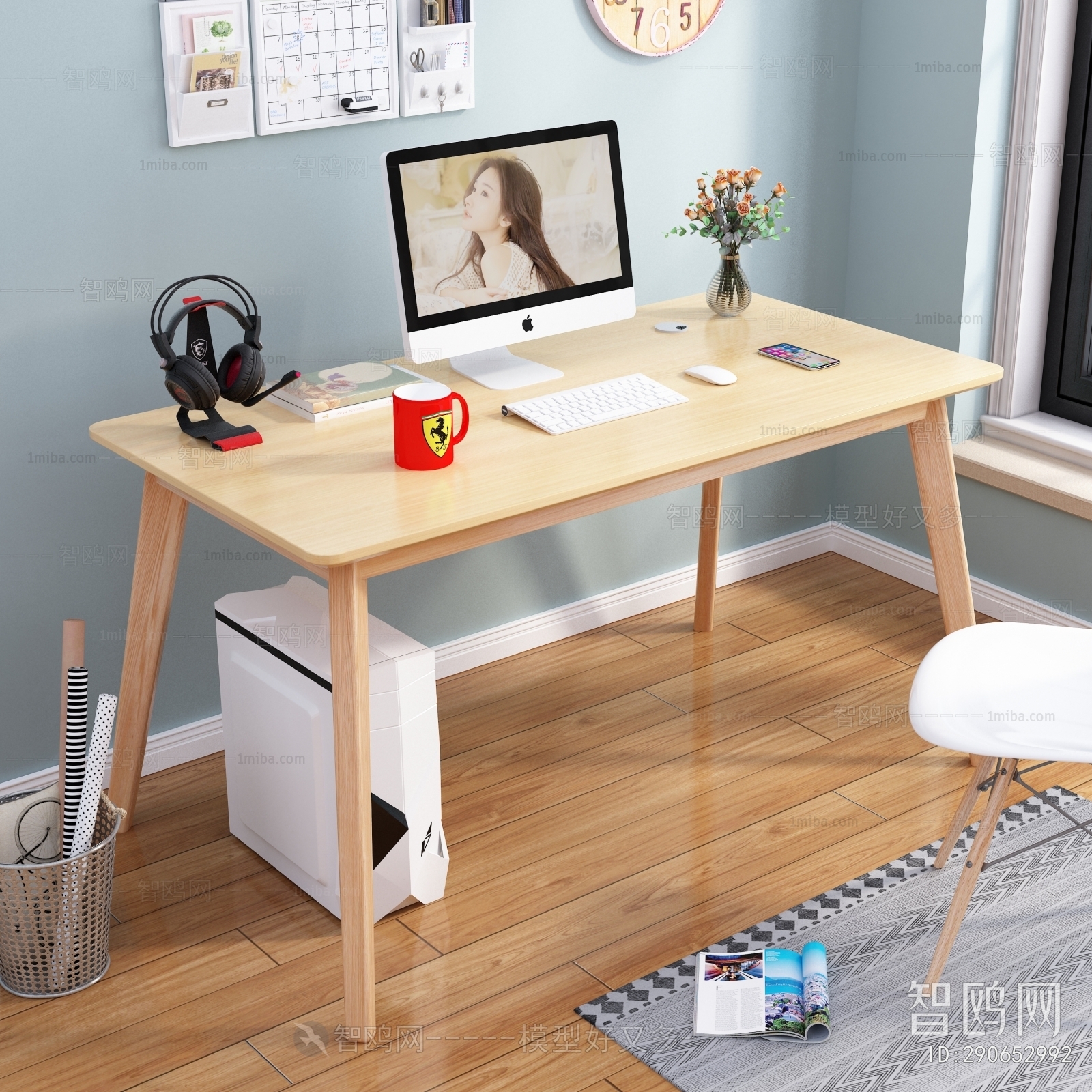 现代简易台式电脑桌书桌