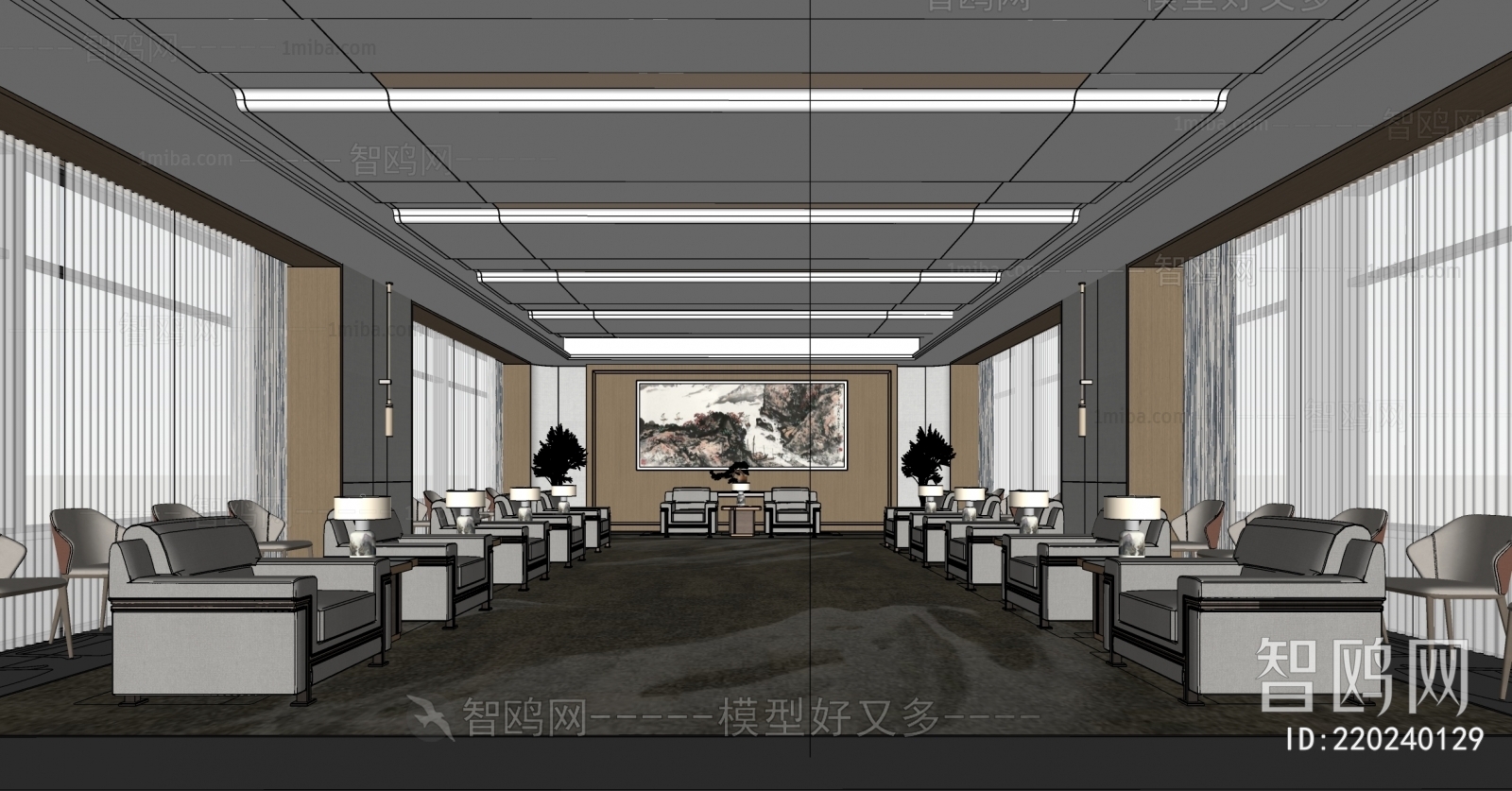 New Chinese Style Reception Room