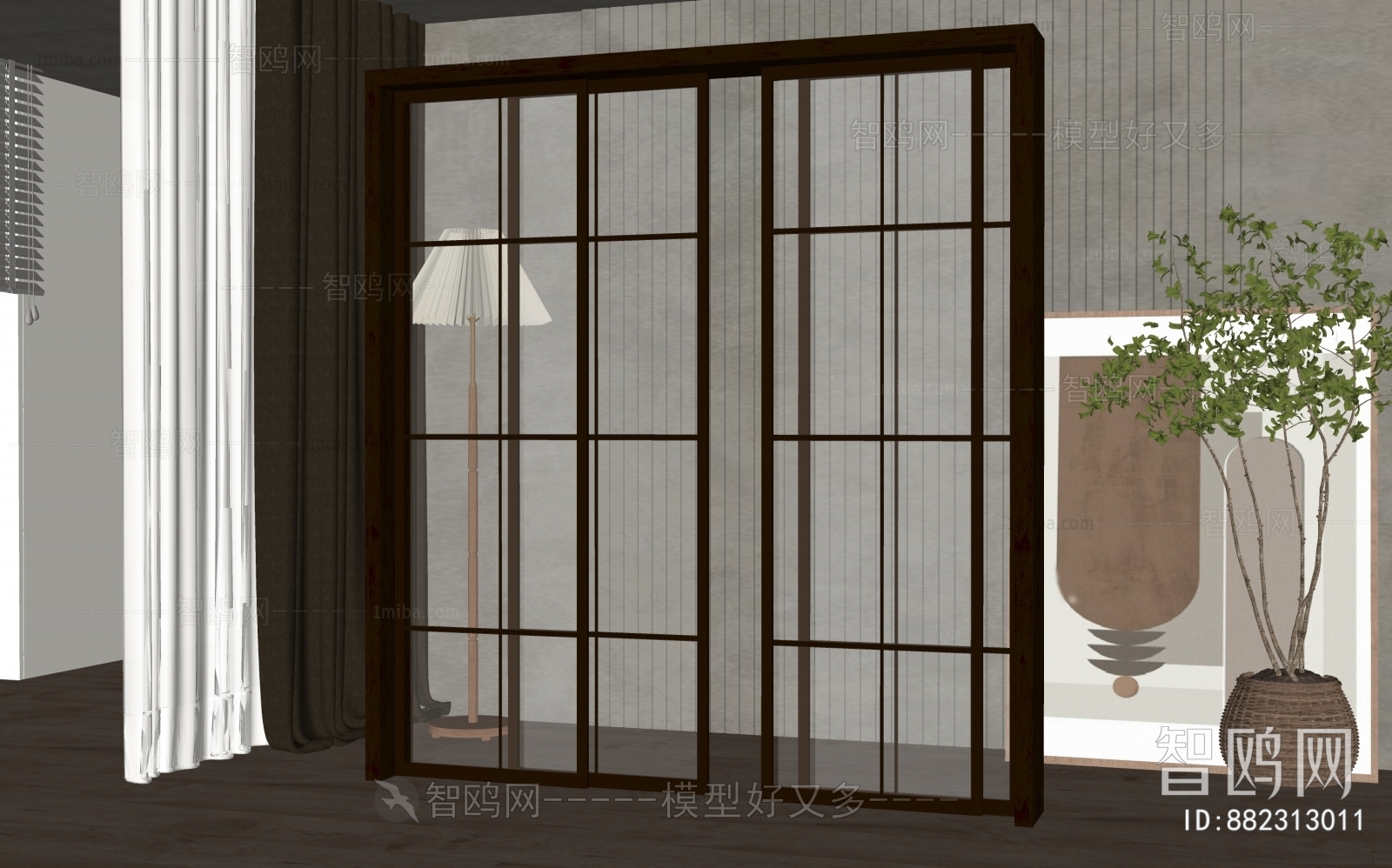 New Chinese Style Sliding Door