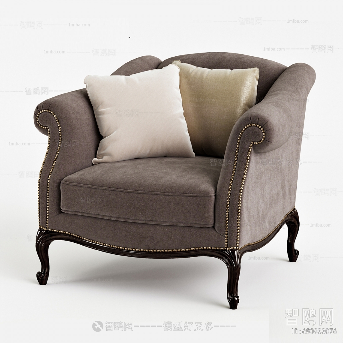 Simple European Style Single Sofa