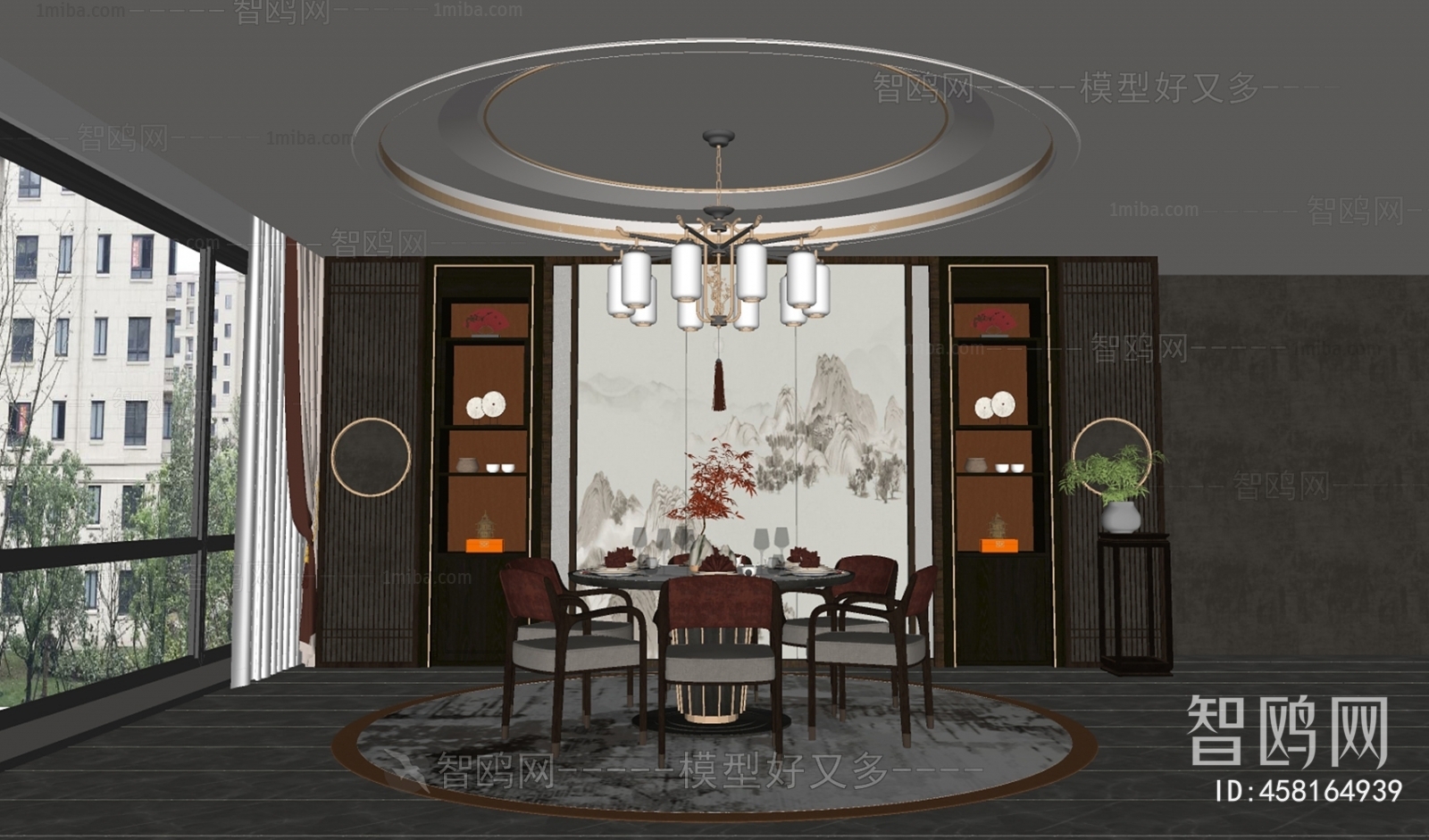 New Chinese Style Dining Room