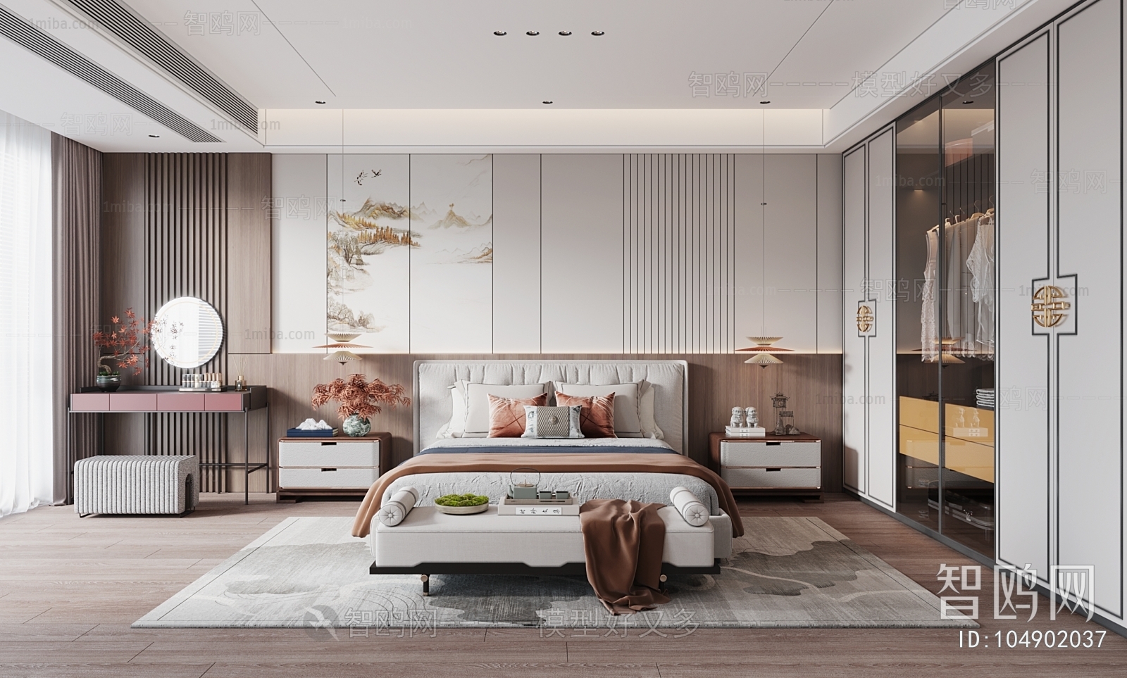 New Chinese Style Bedroom