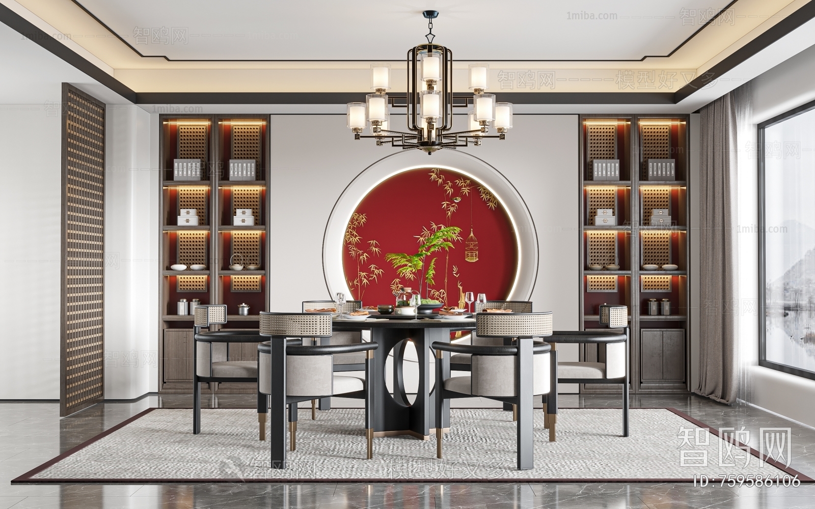 New Chinese Style Dining Room