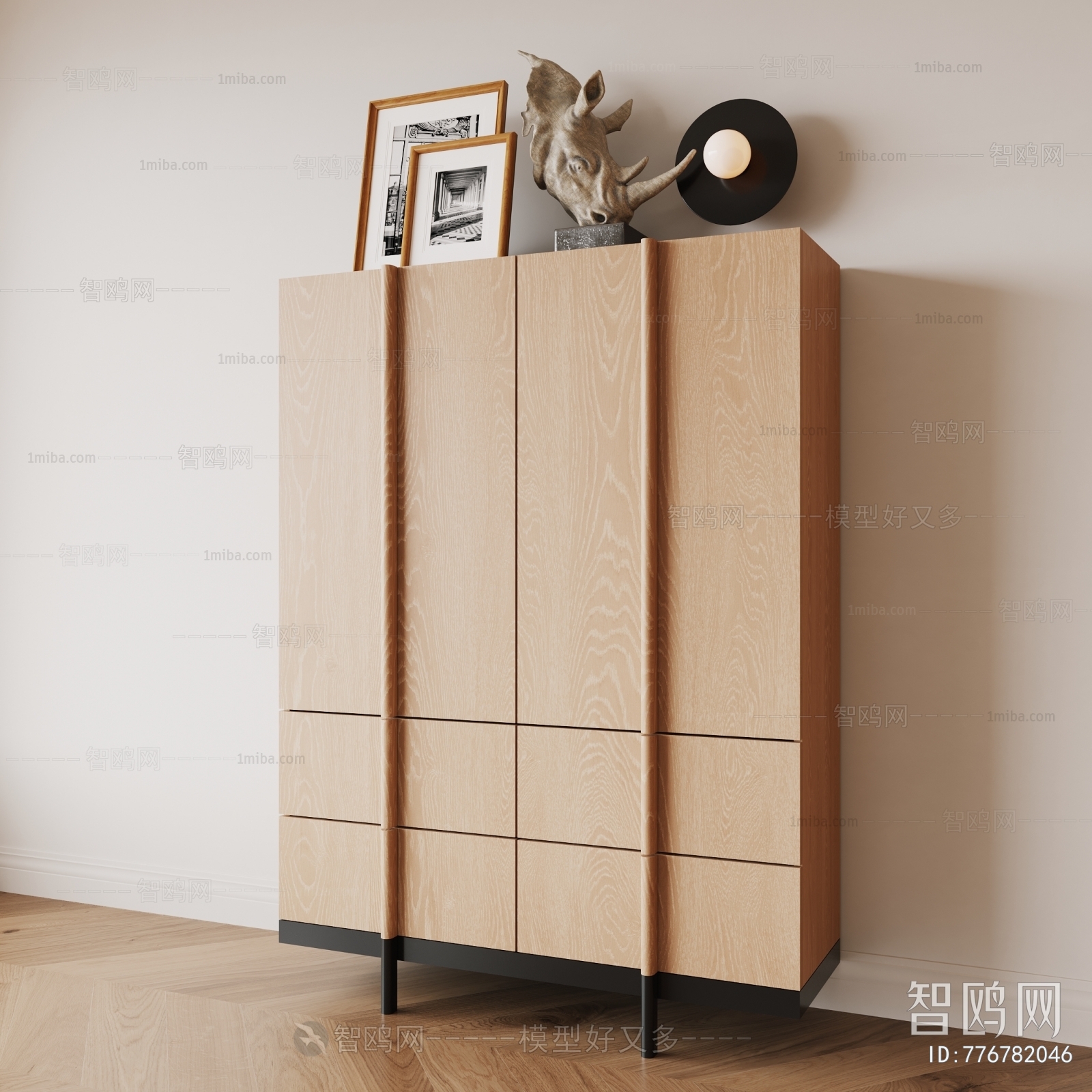 Modern Wabi-sabi Style Decorative Cabinet