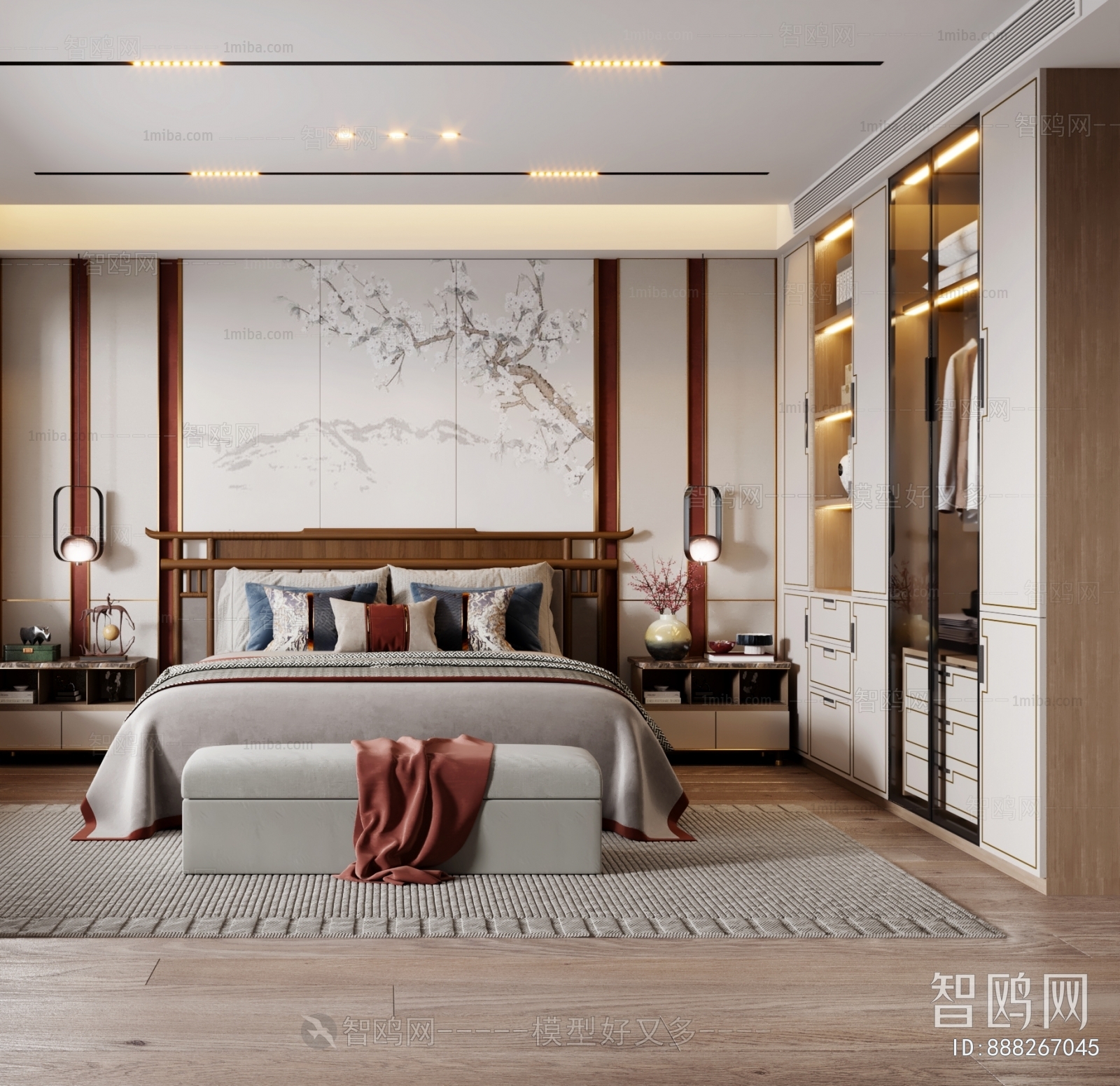 New Chinese Style Bedroom