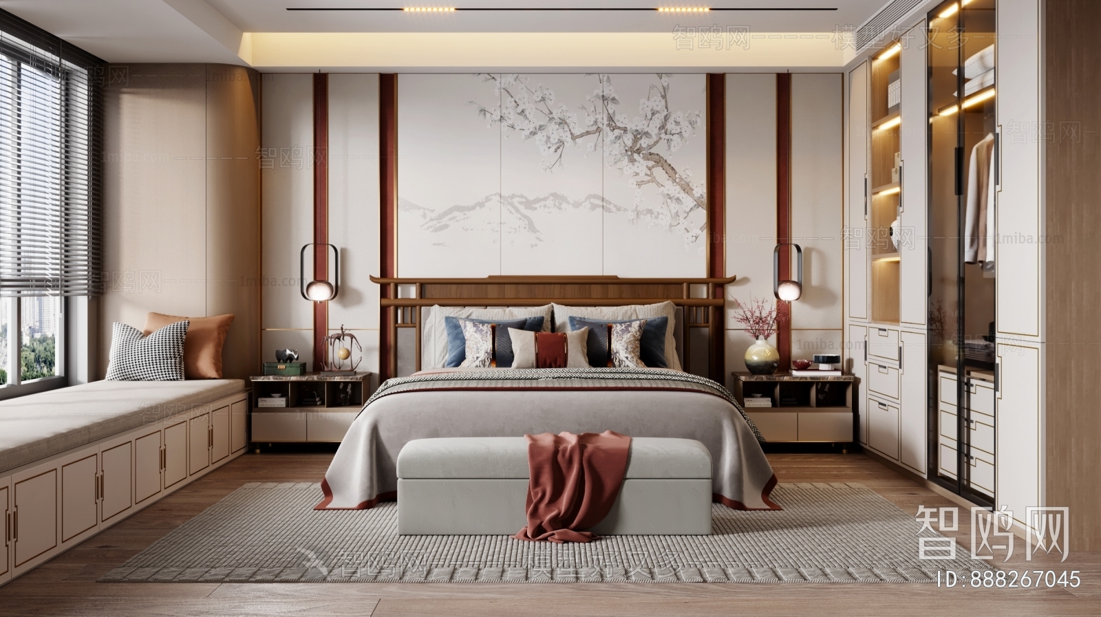 New Chinese Style Bedroom