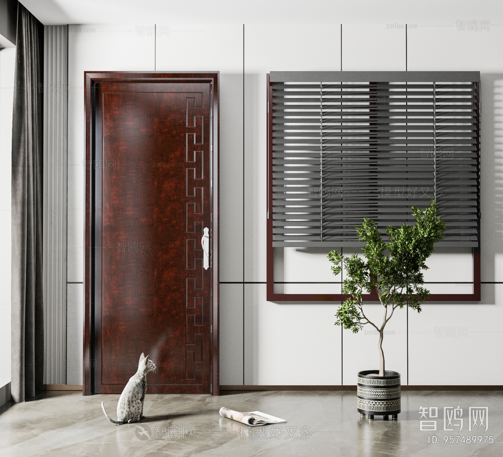 New Chinese Style Single Door