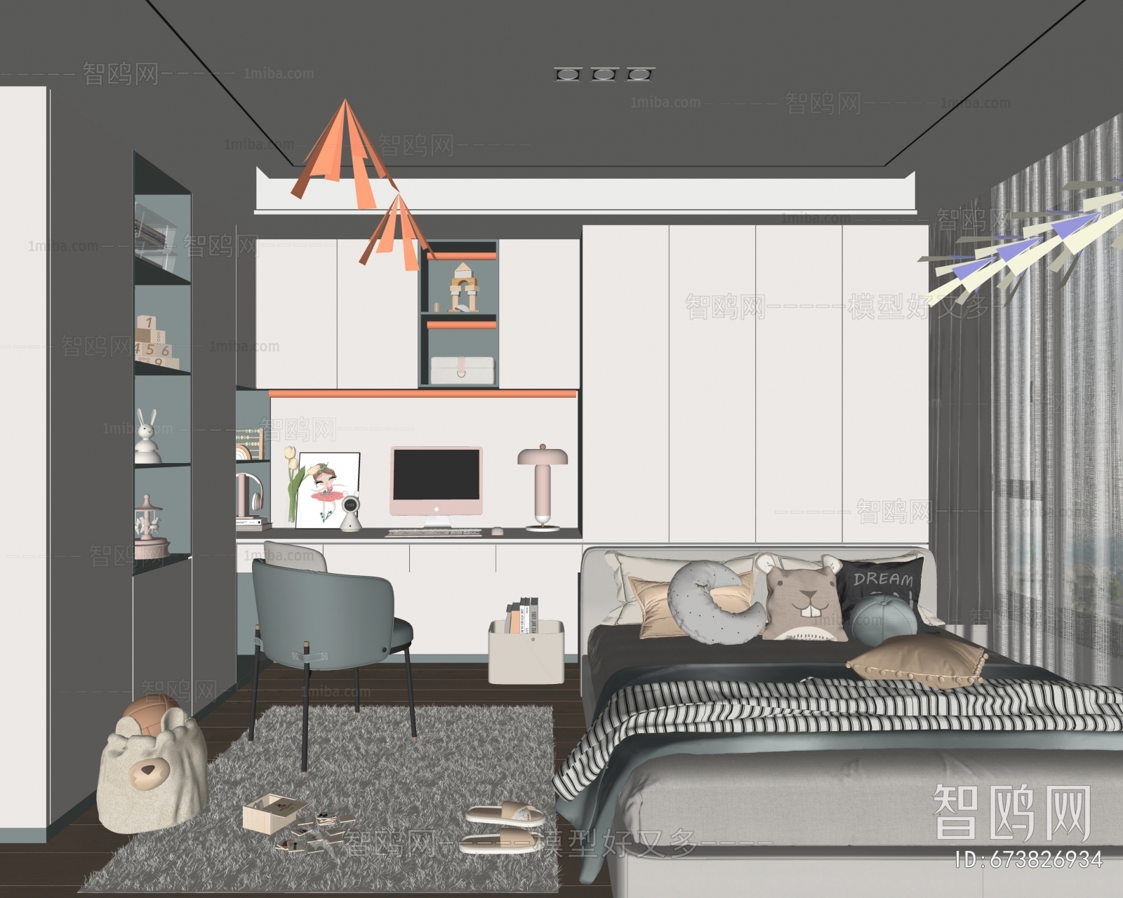 Modern Boy's Room And Son's Room