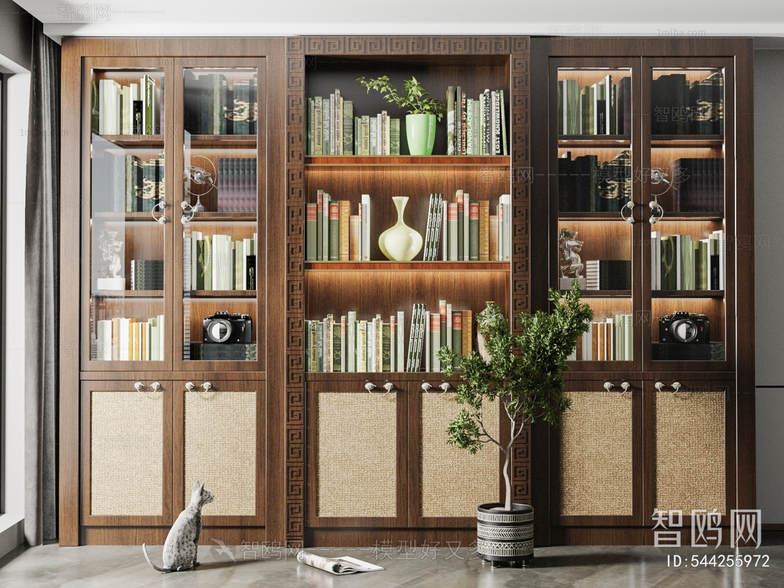 New Chinese Style Bookcase