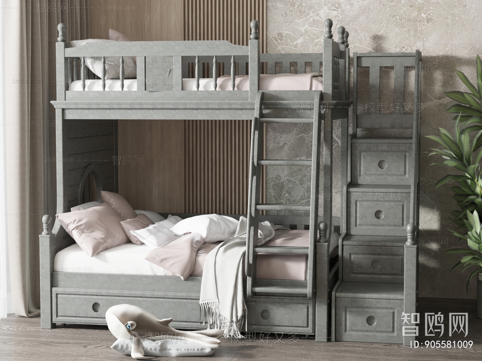 Simple European Style Bunk Bed