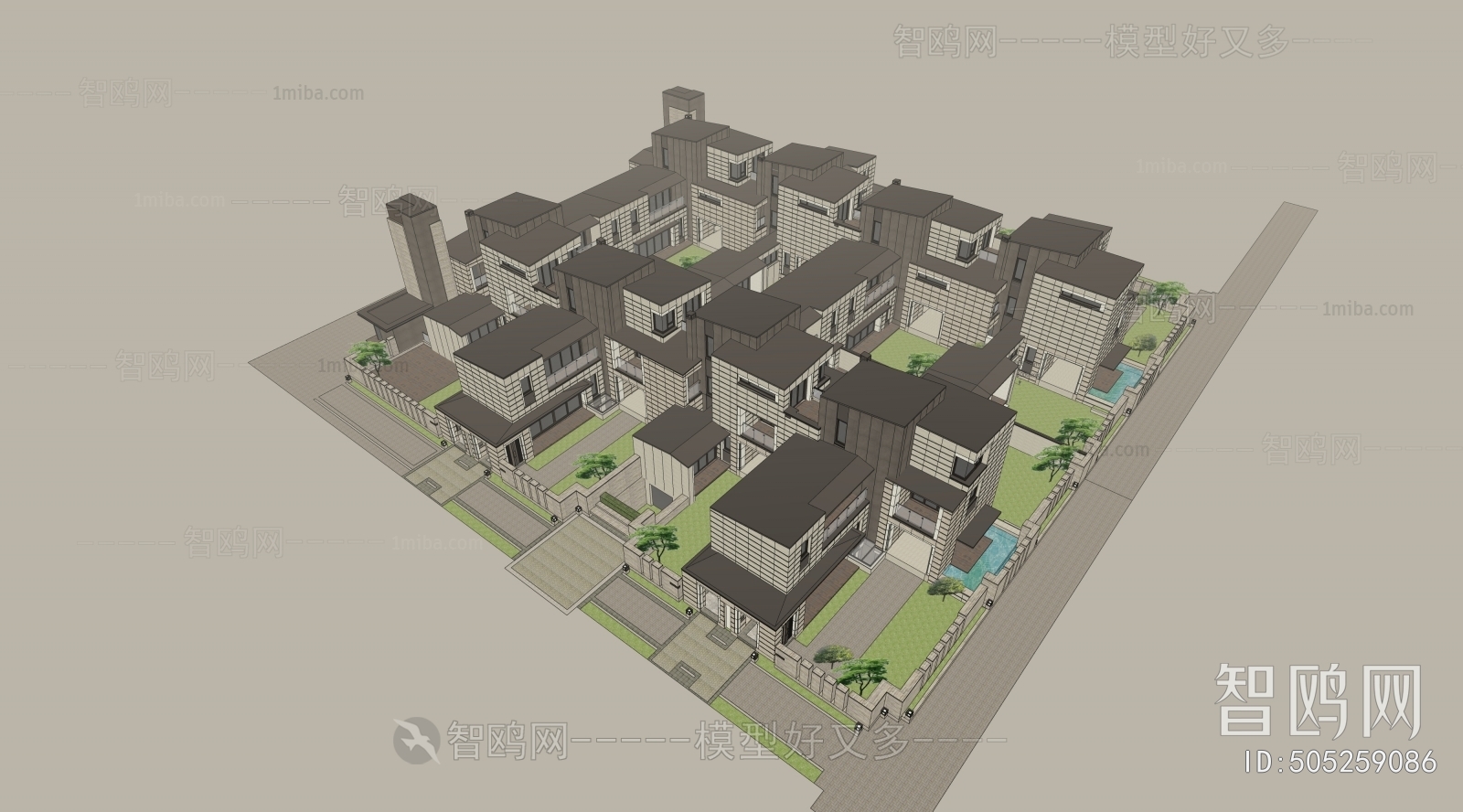 New Chinese Style Villa Appearance