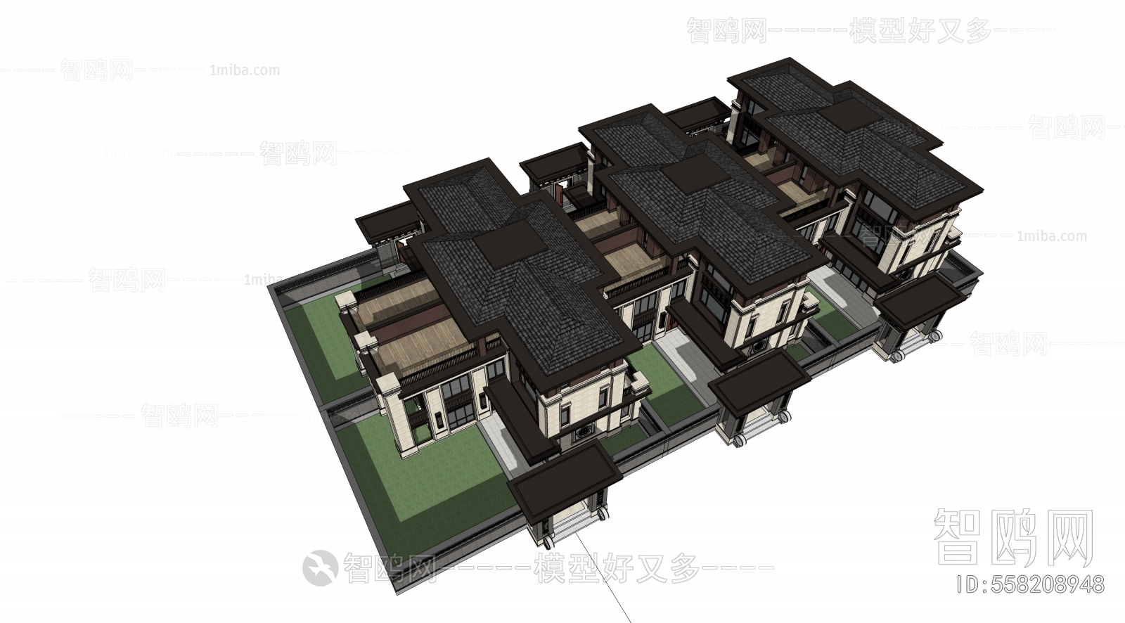 New Chinese Style Villa Appearance