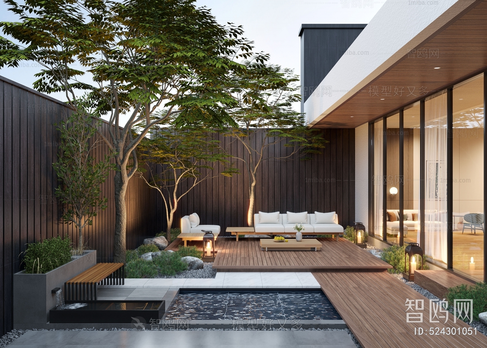 Modern Courtyard/landscape