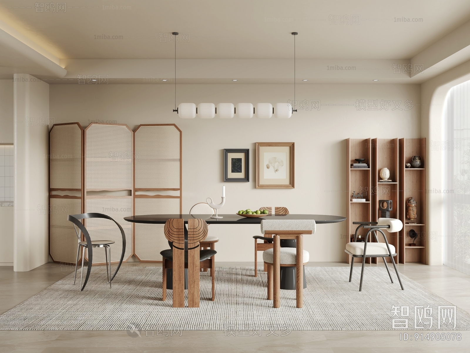 Wabi-sabi Style Dining Room