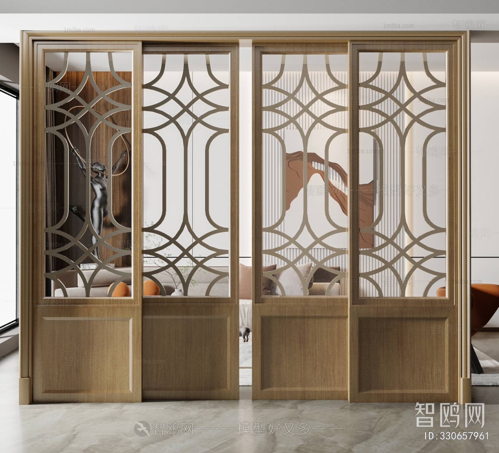 New Chinese Style Sliding Door