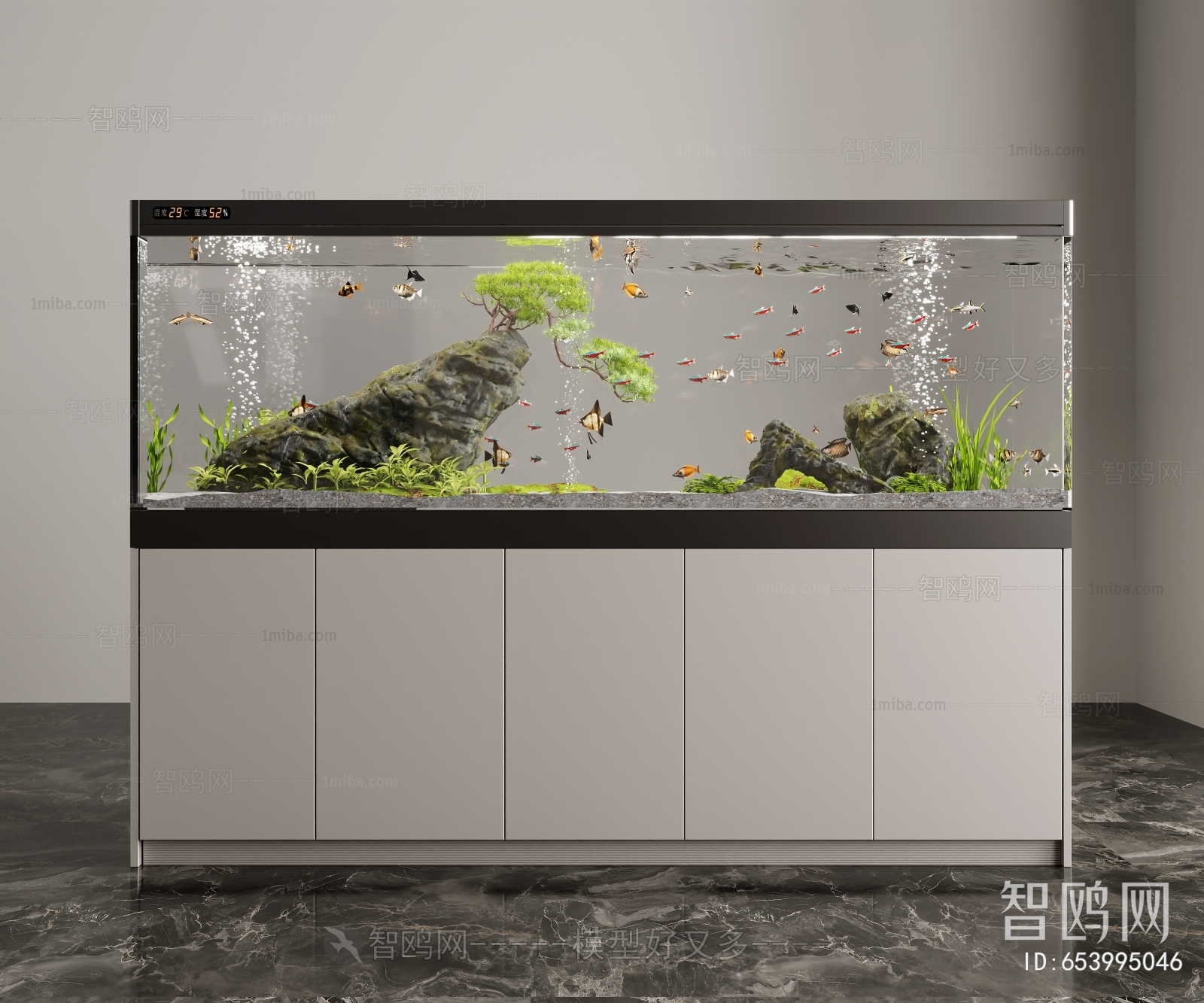 现代玻璃鱼缸