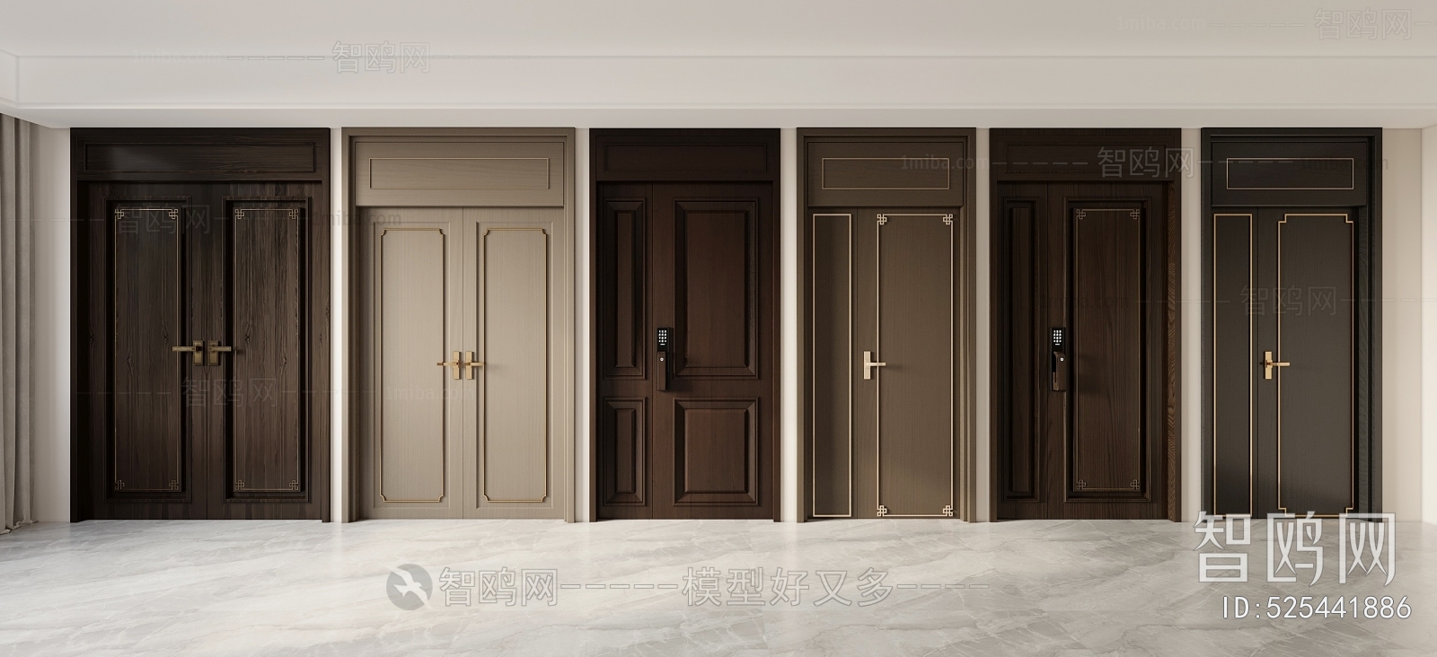 New Chinese Style Double Door