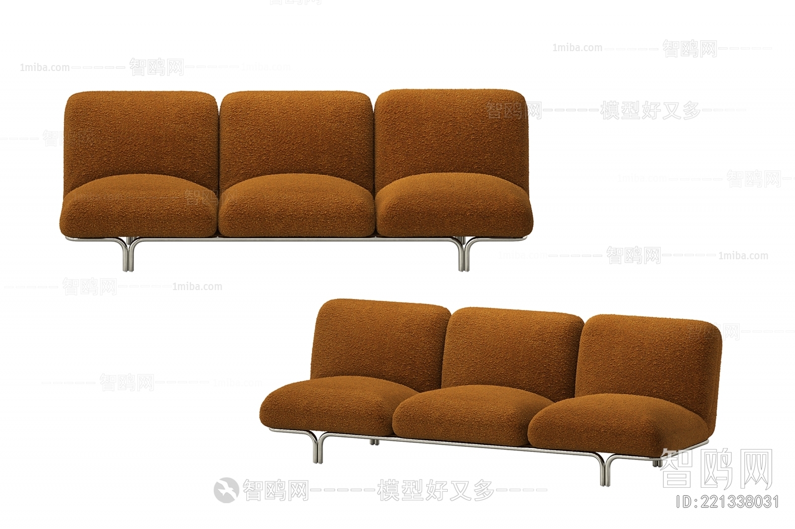 Nordic Style Three-seat Sofa