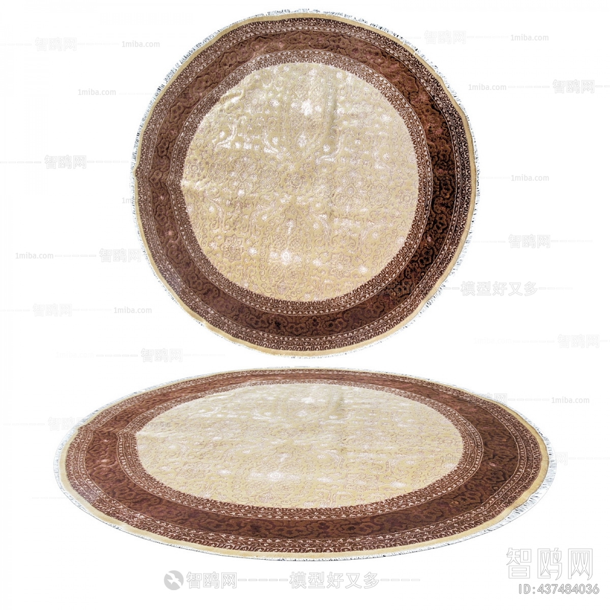 French Style Circular Carpet