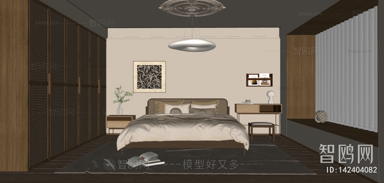 Modern Wabi-sabi Style Bedroom