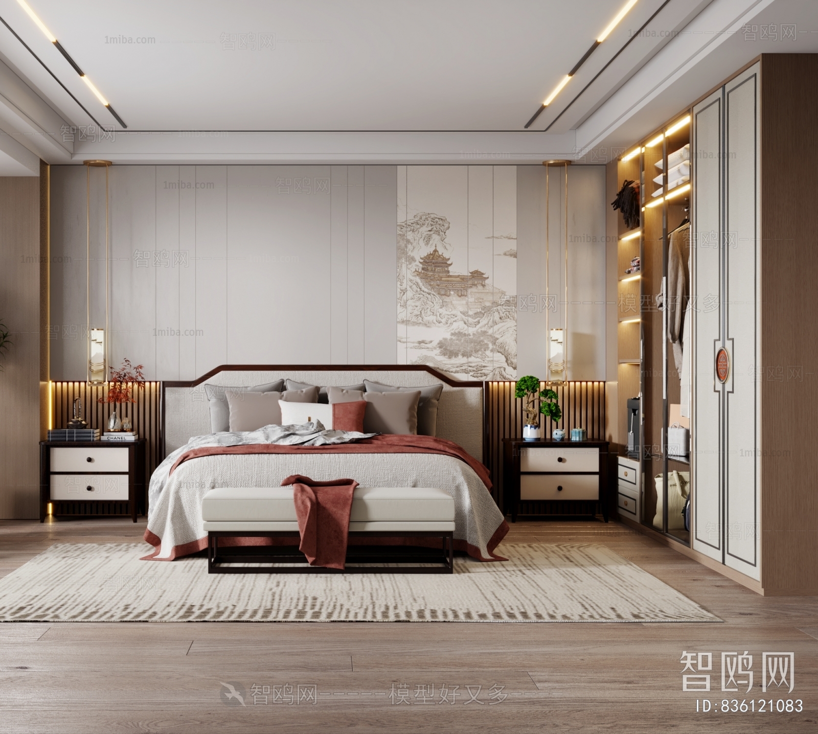 New Chinese Style Bedroom