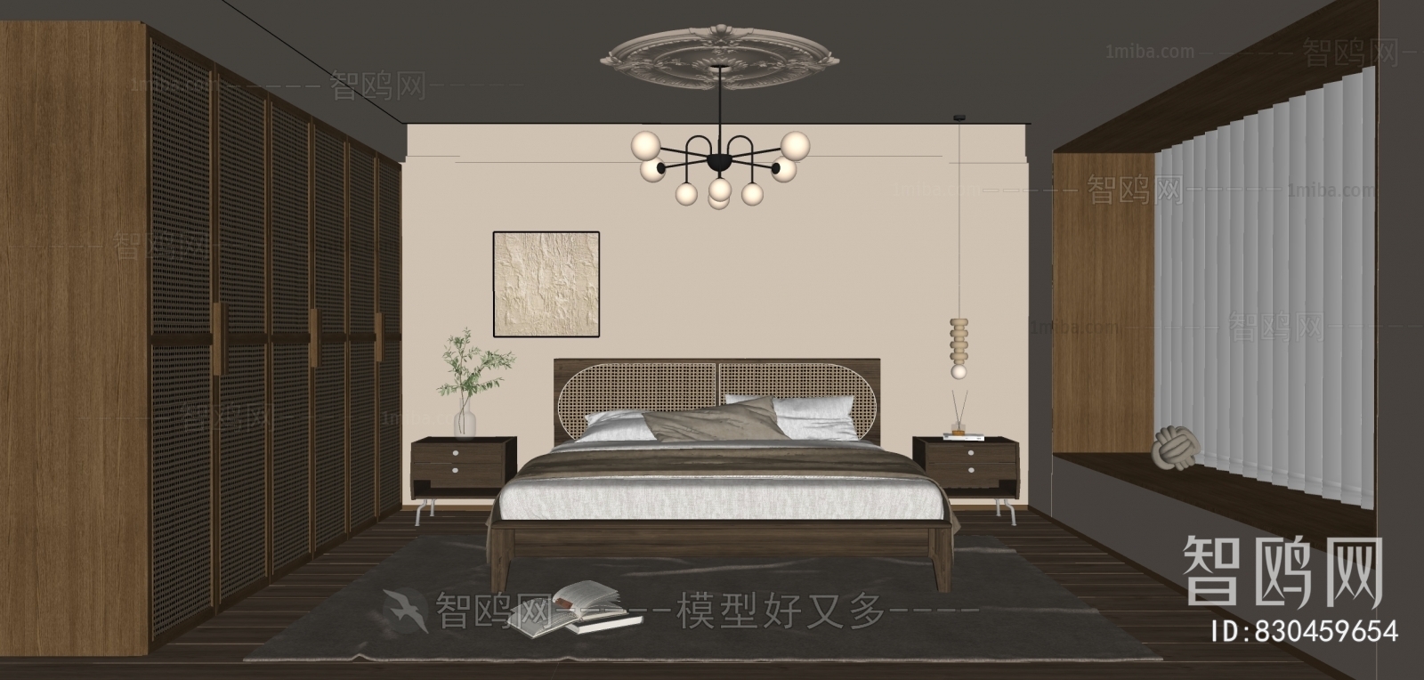 Modern Wabi-sabi Style Bedroom