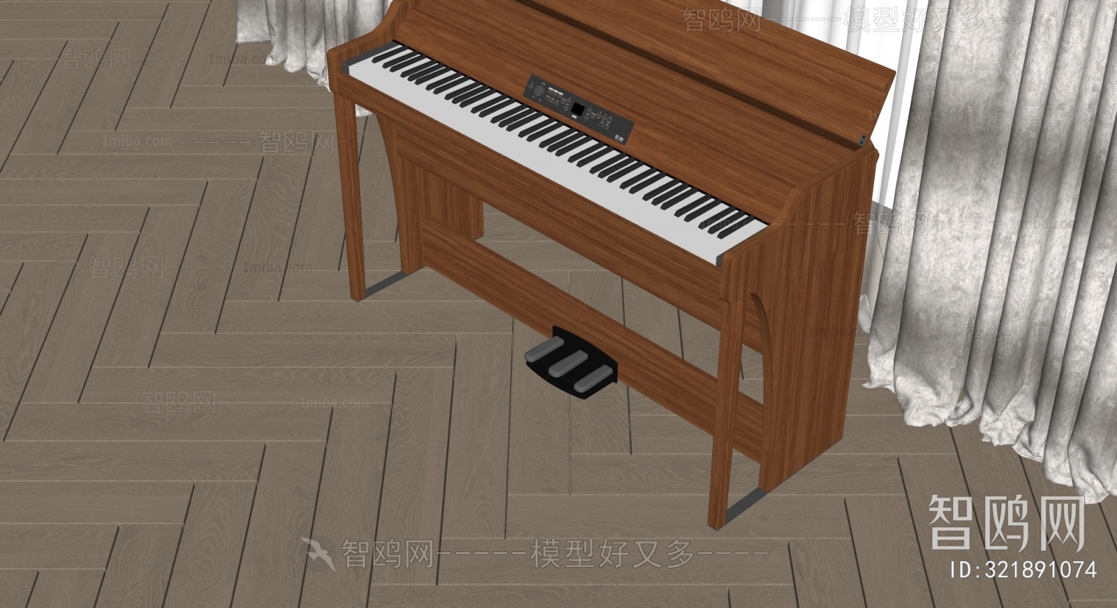 现代实木钢琴
