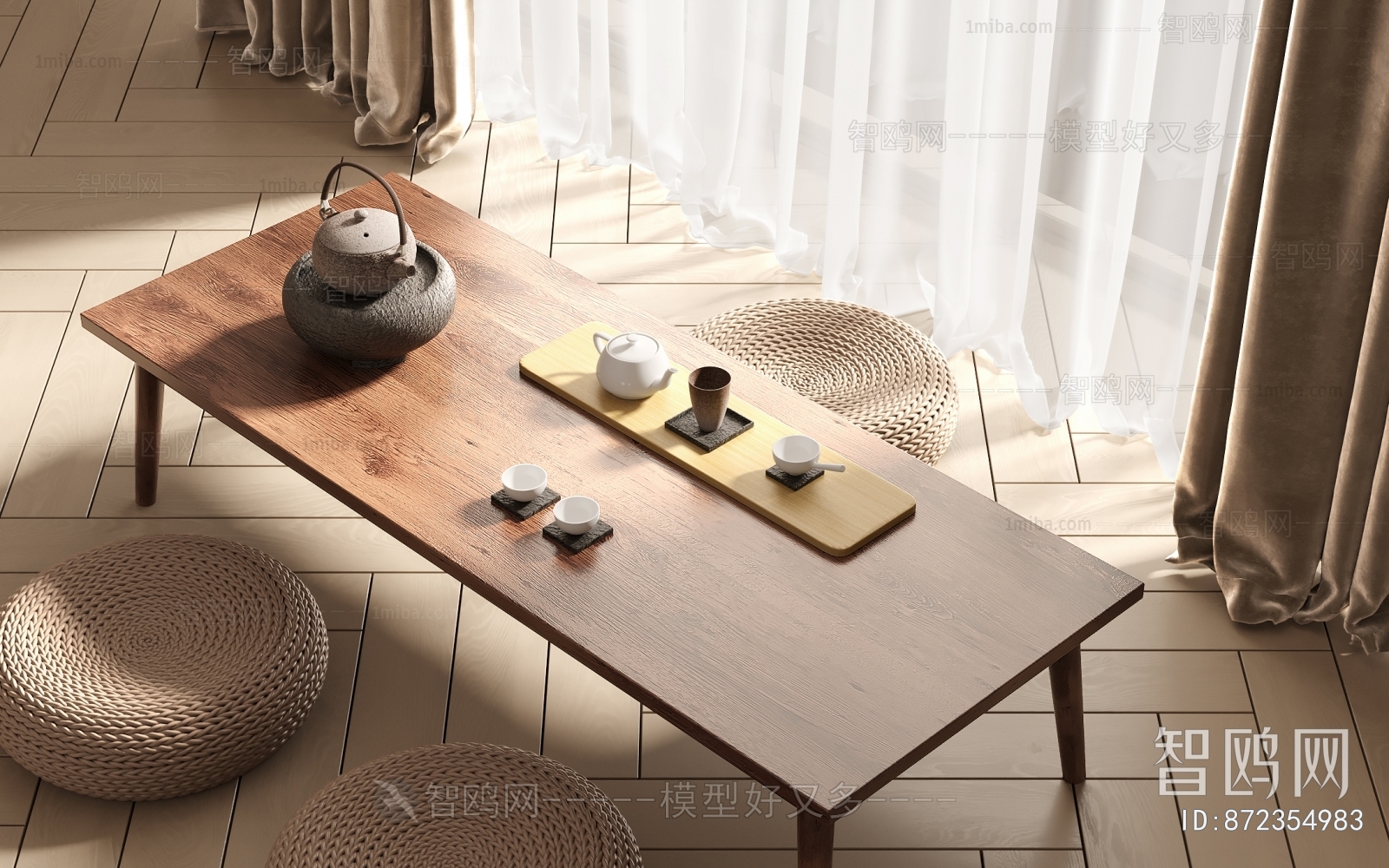 日式榻榻米茶桌坐垫组合