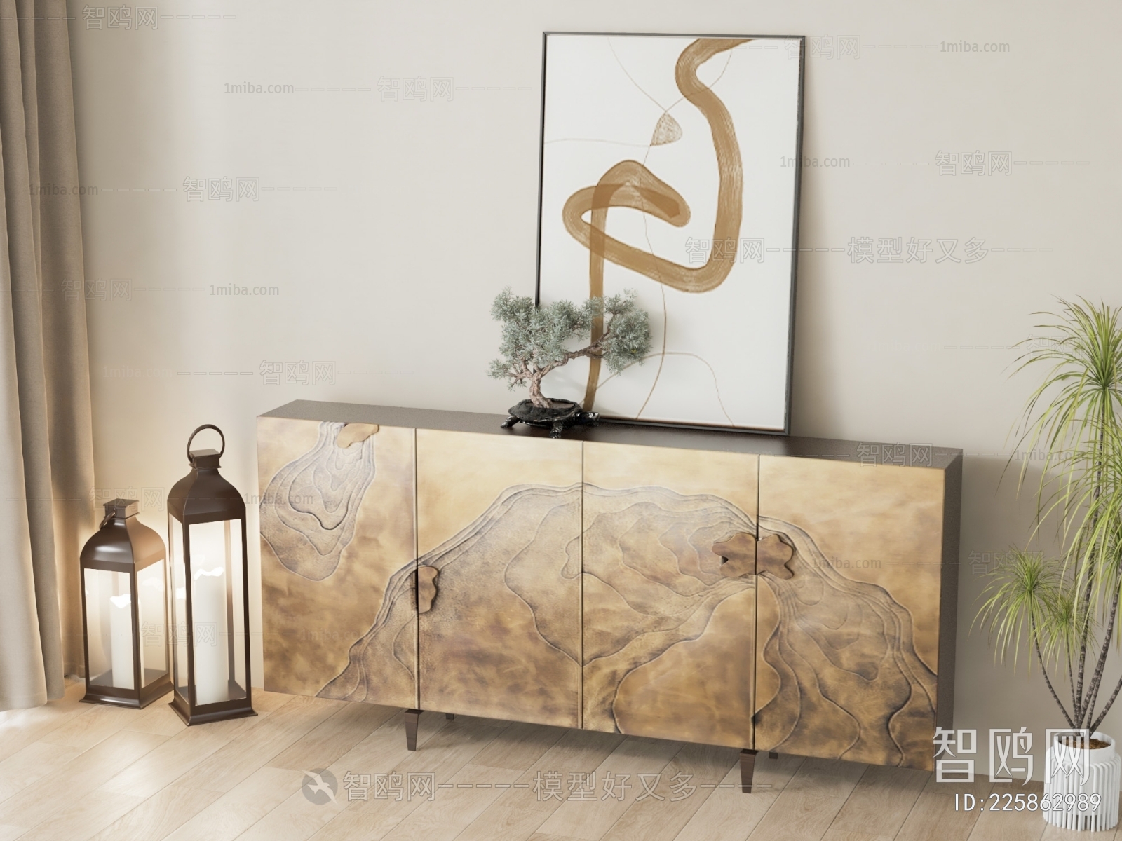 New Chinese Style Entrance Cabinet