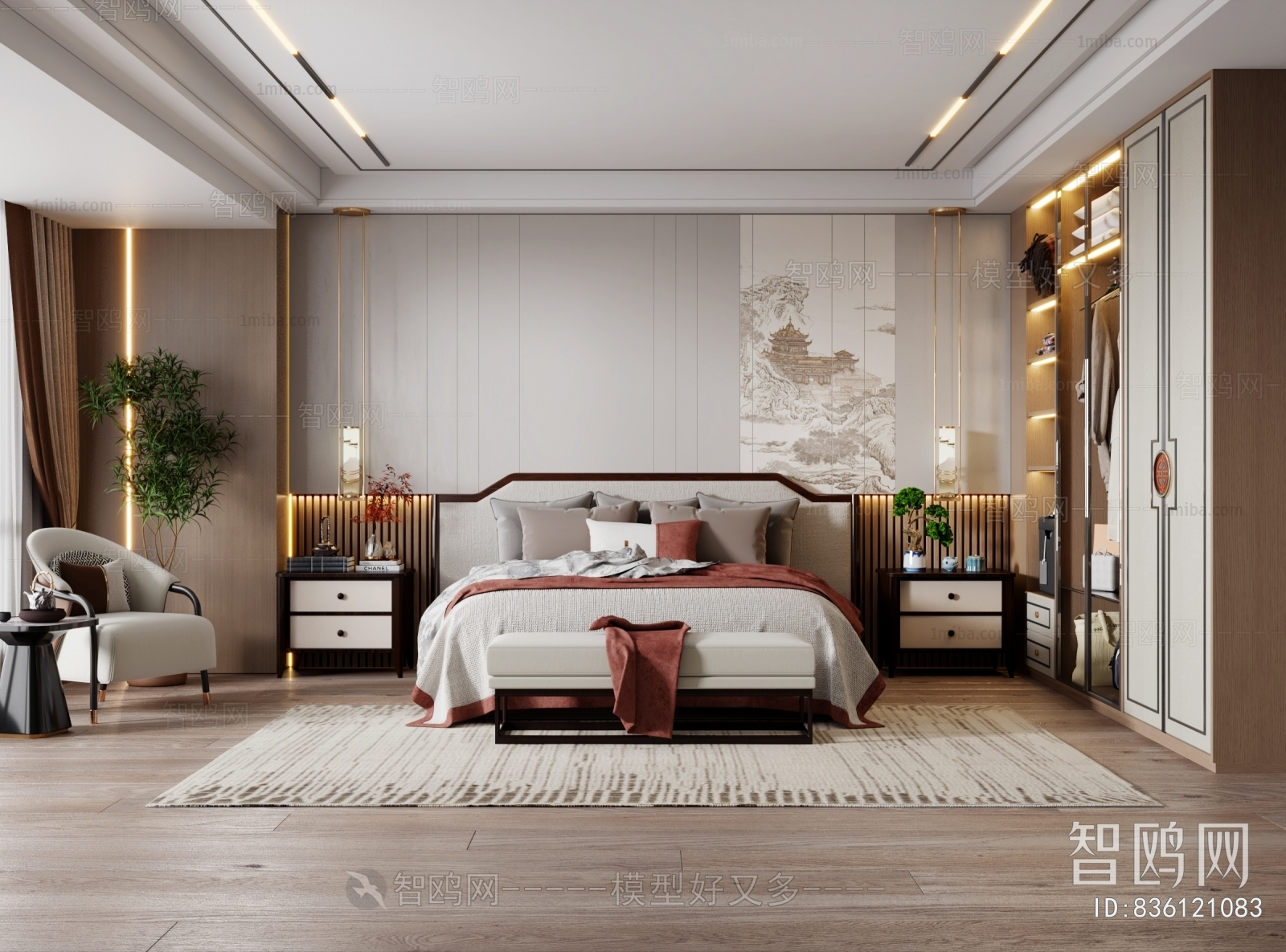 New Chinese Style Bedroom