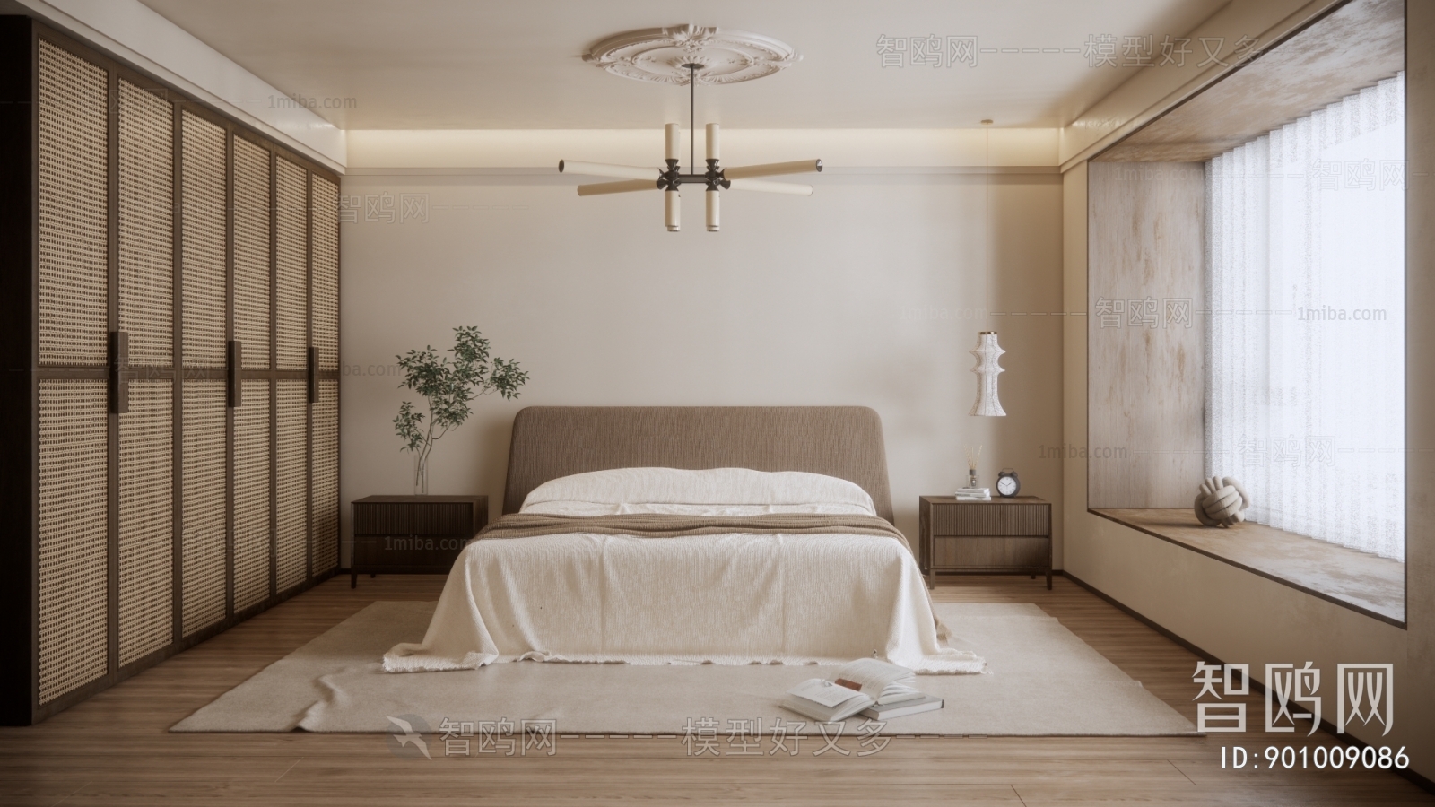 Modern Wabi-sabi Style Bedroom