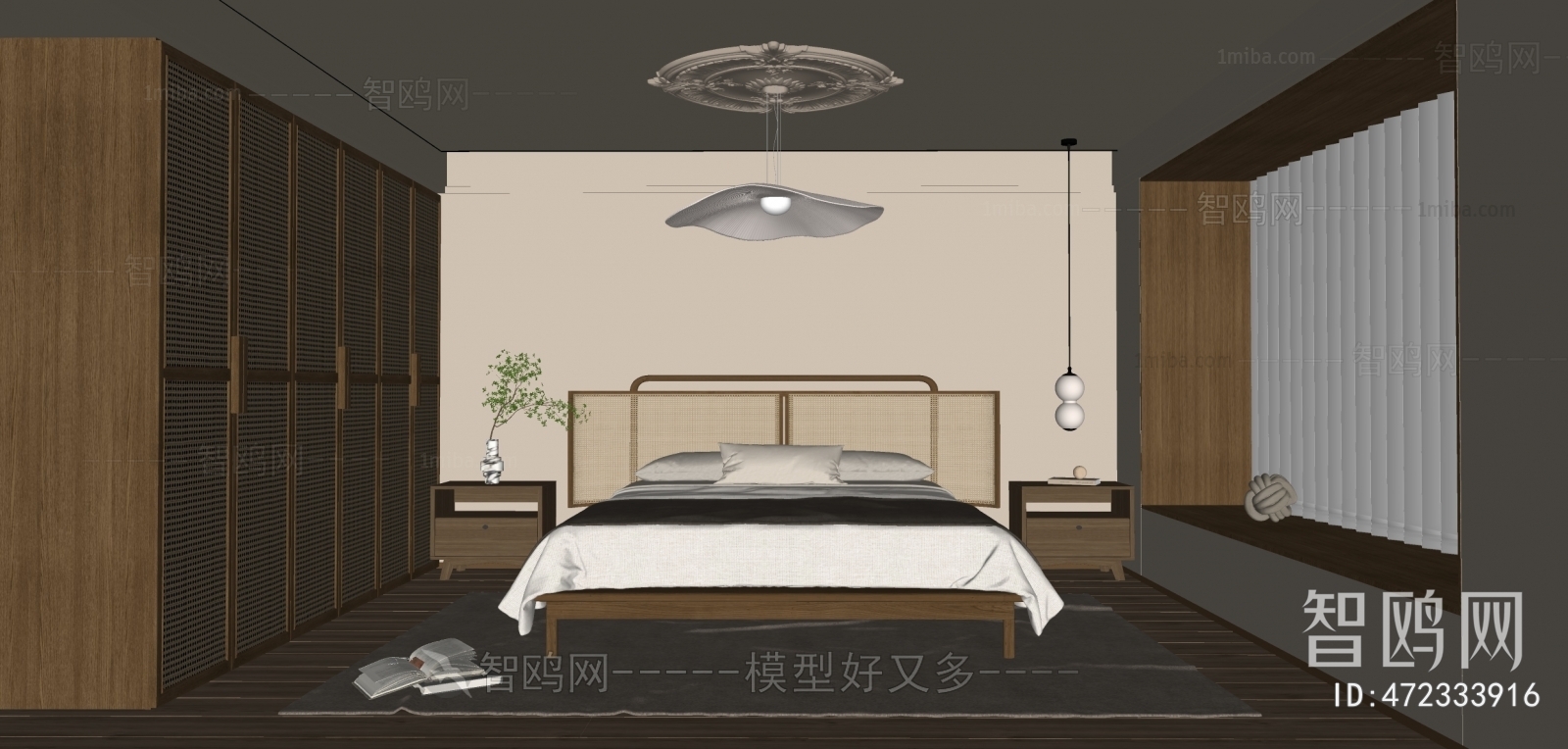 Modern Wabi-sabi Style Bedroom