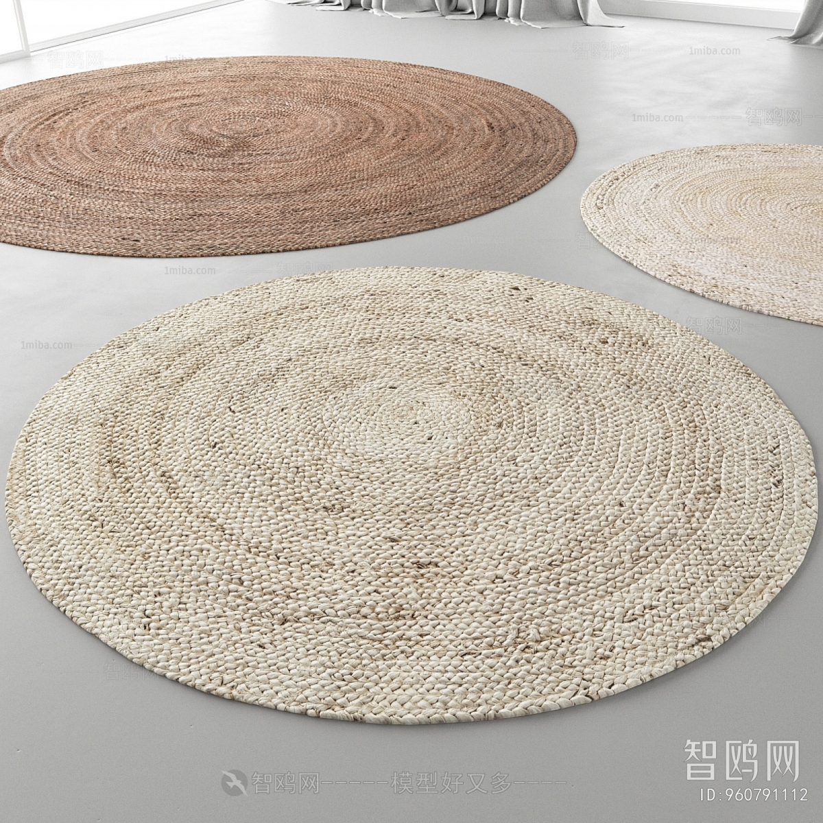 Wabi-sabi Style Circular Carpet