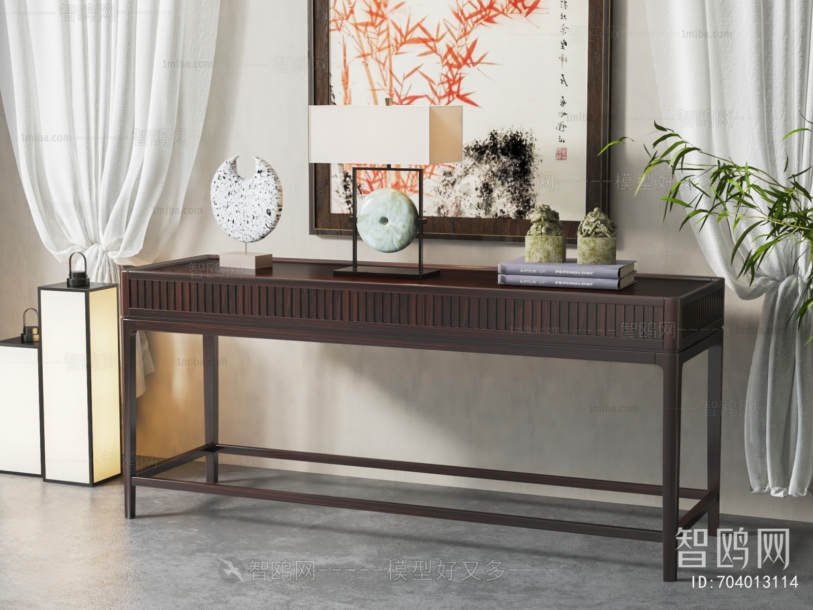 New Chinese Style Entrance Cabinet