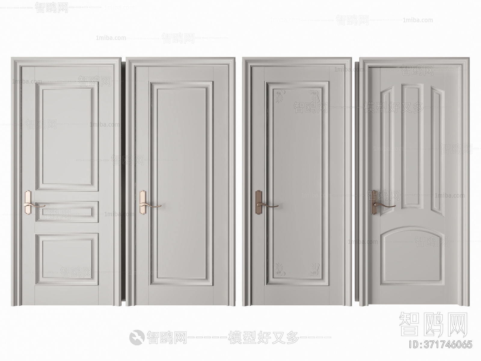 Simple European Style Single Door