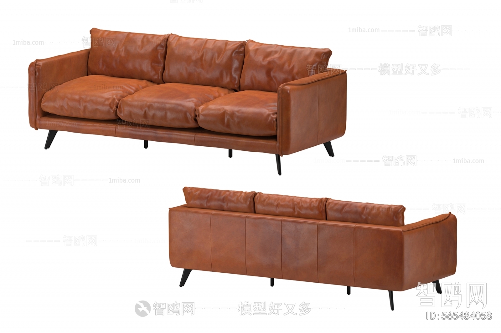 Nordic Style Three-seat Sofa