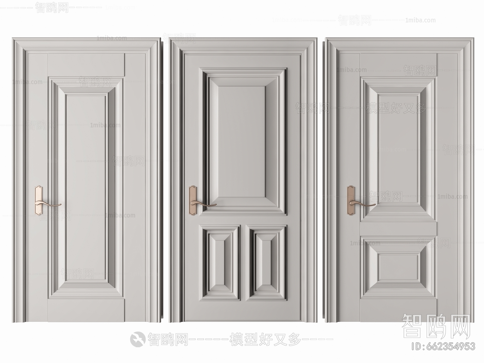 Simple European Style Single Door