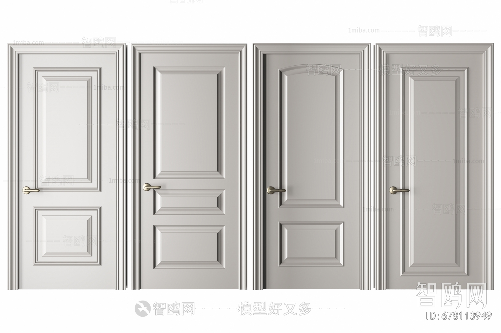 Simple European Style Single Door