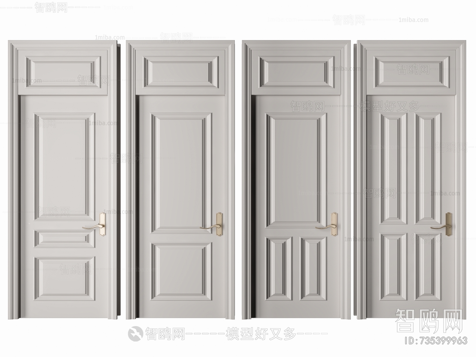 Simple European Style Single Door