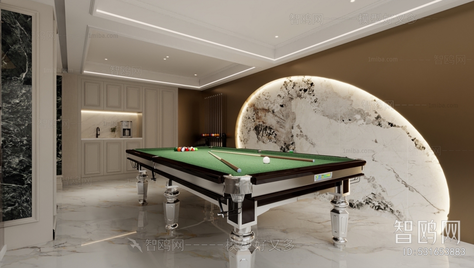 Modern Billiards Room