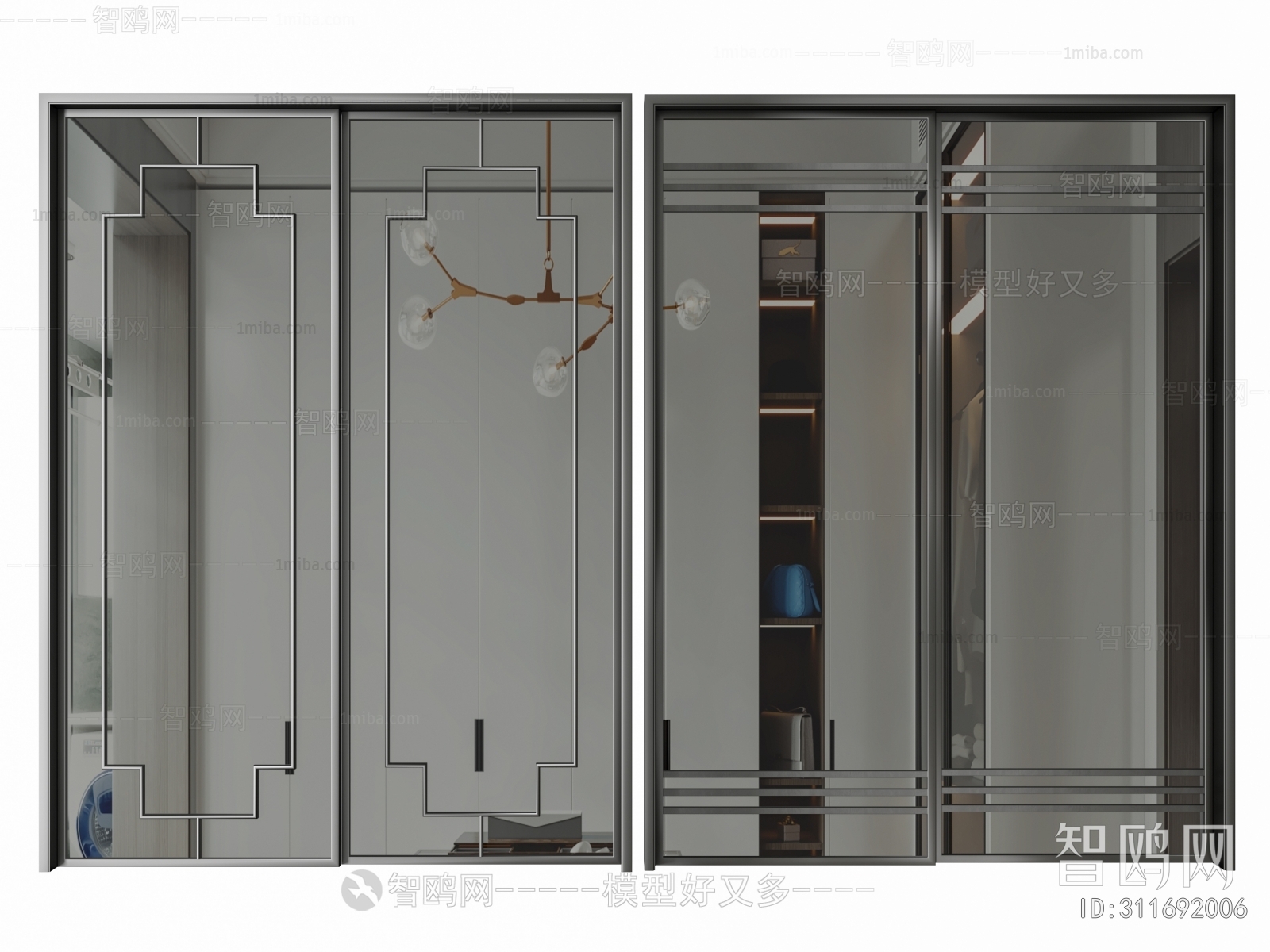 New Chinese Style Sliding Door