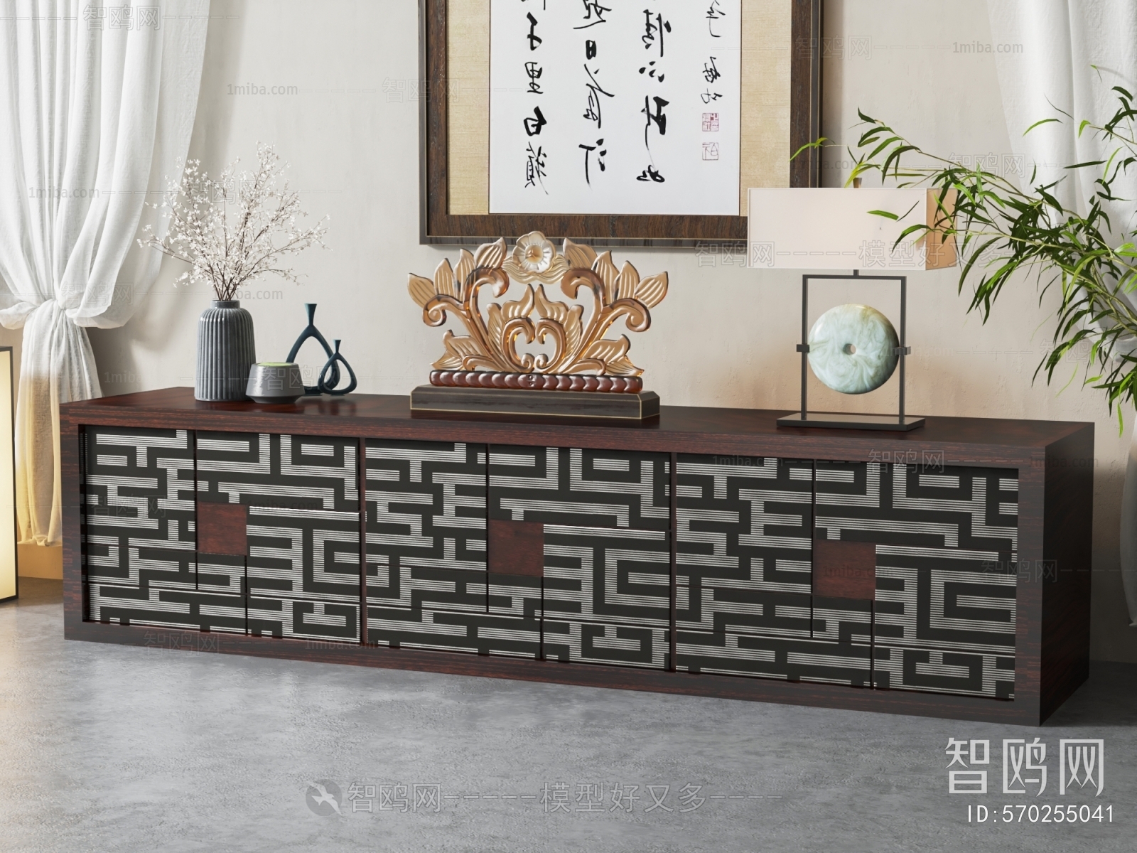 New Chinese Style TV Cabinet