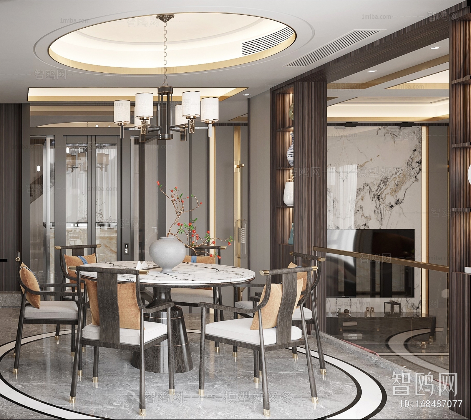 New Chinese Style Dining Room